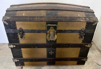 Large Dome Top Steamer Trunk Circa 1900