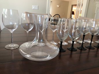 Waterford Marquis Decanter Plus Assorted Wine Glasses