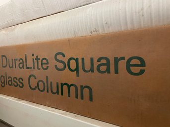 Two Dixie-Pacific DuraLite 8' X 10' Plain Square Unfinished Fiberglass Columns - New In Box