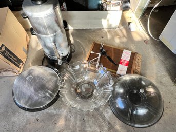 Party Time! Coffee Urn, Large Punch/salad Bowl, Pedestal Food Holders