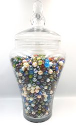 Apothecary Jar Full Of 1450 Marbles