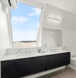 A Marble Top Floating Double Vanity - Bath 3