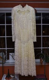 Vintage Judith Ann Ivory Lace Beaded Wedding Dress