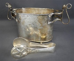 Emilia Castillo Silver-Plated Monkey Ice Bucket With Tongs
