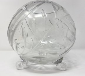 Cut Glass Globe Vase