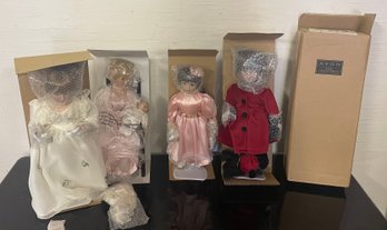 Four Brand New Avon Fine Collectibles Dolls