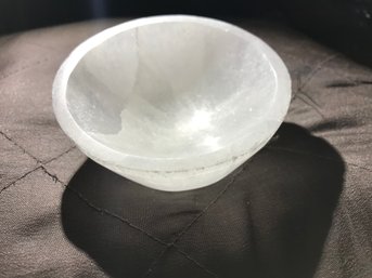 Selenite Crystal Bowl, 10 Oz, 4 Inch Diam