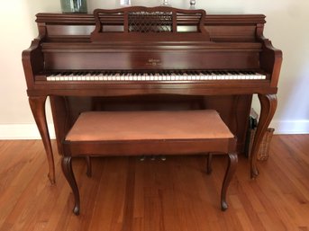 1960s Weber Upright Piano With Bench