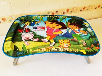 2 Adorable Children's Vintage Dora The Explorer Metal Snack/crafts Trays By Just Products