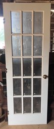 122. Solid Wood Door With Glass Panels