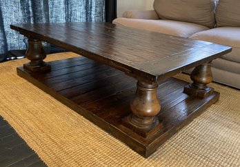 An Impressive Reclaimed Wood Cocktail Table