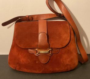 Gucci Vintage Suede Burnt Orange, Rust Handbag