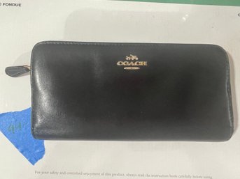 Coach Black Leather Pocketbook