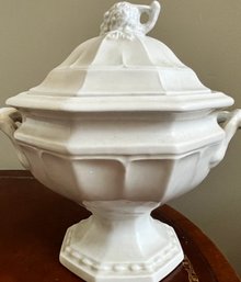 A Vintage  Red Cliff - Ironstone - Soup Tureen With Grape Motif