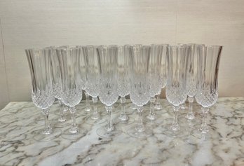 17 Vintage Crystal Champagne Glasses