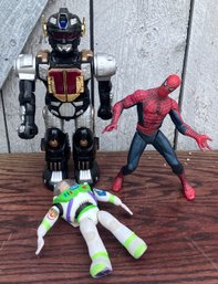 128. Spiderman- Buzz Lightyear - Transformer Vintage Toys