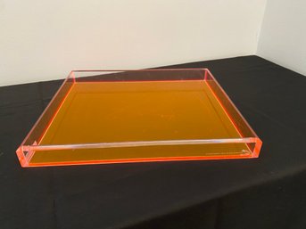 An Alexandra Von Furstenberg Lucite Tray 17' X 15'