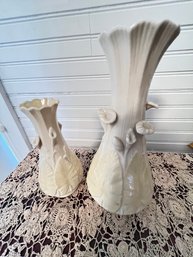 Two Belleek  Vases