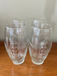 4 Football Shaped Beer Glasses