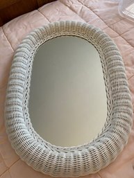 Cute Oval Wicker Mirror