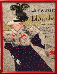 Framed La Revue Blanche Toulouse Lautrec Kitchen Towel