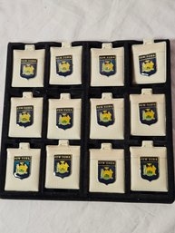12 Collectible New York Enameled Pins