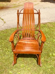 Stunning Mission Style Bentwood Rocking Chair