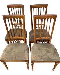 Lot Of Four Drexel Furniture Esperanto Collection Spanish Mediterranean Spindle Back Dining Side Chair 451-717