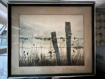 Framed Watercolor Signed LANKFORD