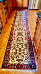 Hand Knotted Mori Darzine Persian Runner - Needs Small Repair