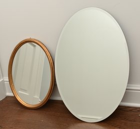 Restoration Hardware Jumbo Oval Beveled Wall Mirror And Gold Wood Framed Oval Wall Mirror