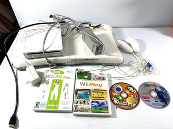 Nintendo Wii Gaming Console And Games With Workout Platform