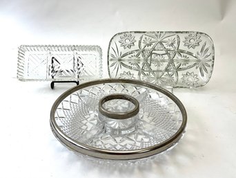 Vintage Crystal Serving Dishes