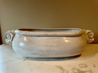 Large Oval Italian Ceramic Cachepot