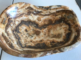 Petrified Wood Bowl , 4 LB.  11 Inch By 8 Inch