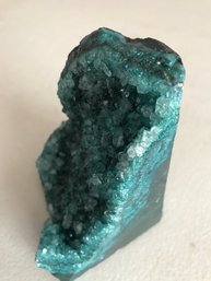 Green Crystal Geode , 2 LB 5 OZ, 5 1/2 Inches Tall