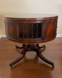 Vintage Regency Style Revolving Drum Table