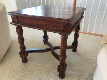 Barley Twist End Table, Possibly Drexel Heritage