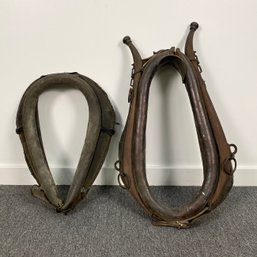 Pair Of Leather Horse Collars