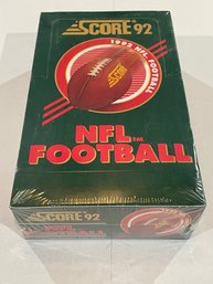 1992 Score Football Sealed Wax Box.