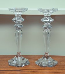 Pair Of Leaded Crystal Candlesticks