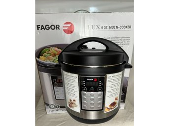 Like-New Fagor Lux 6 Qt. Multi-Cooker - Slow, Pressure, Rice, Yoghurt