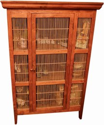 Matahati Cabinet In Solid Reclaimed Wood And Doweled Bamboo