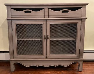 Grey Two Door Storage Cabinet