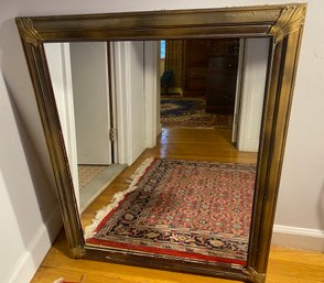 Mirror Wtih Gold Corner Trim