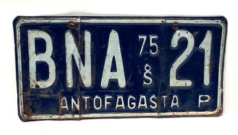 142. Antique Antofagasta License Plate