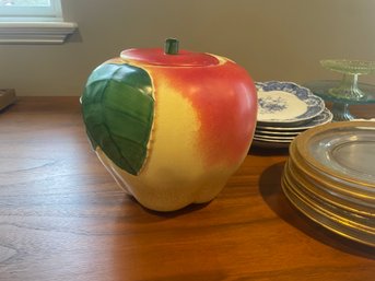 Tall Vintage, Apple Shaped Cookie Jar