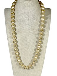 Great Quality Faux Pearl Elongated Necklace Vintage