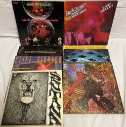 Collection Of Rock Vinyl Records Including Santana And Bob Seger