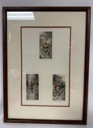 Wall Hanging Framed Fox Hunts By George Wright: Pride Of The Kennel, Proud Of His  Pack, End Of Good Run    WA